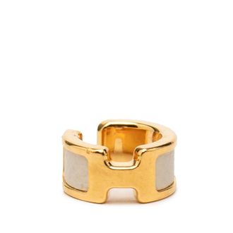 Herm&egrave;s Pre-owned Hermes Gold Plated and Epsom Olympe Ear Cuff Unisex 3Q2ZB4JXQBCXIN0R