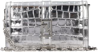 Versace Gray Leather Crossbody Womens Bag