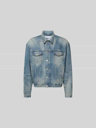 Won Hundred Jeansjacke mit Umlegekragen in Jeansblau, Gr&ouml;&szlig;e L