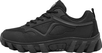 Generic Mens Low Top Hiking Shoes Outdoor Sneakers Mens Suede Comfort Casual Shoes Shoes Men Casual Stylish (Black, 5.5)