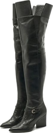 Ferragamo Bewerkte laarzen met blokhak - Zwart