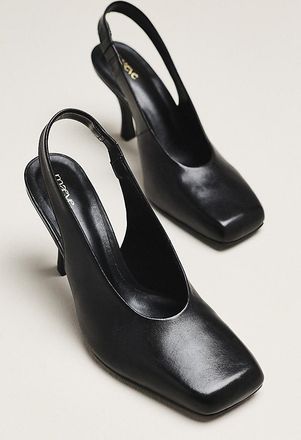 Maeve Square-Toe Slingback Pumps