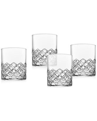 Godinger Set Of 4 Hatch Double Old Fashioned Glasses