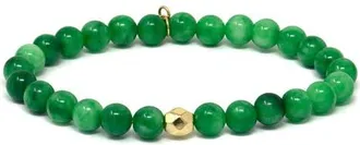 Anzie Boh&egrave;me Smooth Green Jade Stretch Bracelet at Nordstrom, Size 6.5