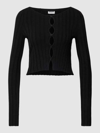 Noisy May Strickjacke mit Strukturmuster in Black, Gr&ouml;&szlig;e L