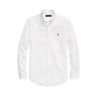Ralph Lauren Casual Shirts, male, White, Size: S Slim Fit Oxford Shirt