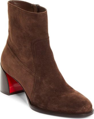 Christian Louboutin Ira Bootie in 728J Cosme/dark Brown at Nordstrom, Size 40.5
