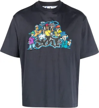 Off-white Blue Graphic Print T-Shirt