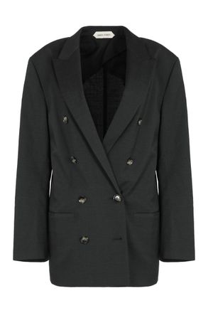 Alberta Ferretti Double-Breasted Blazer In Wool Blend