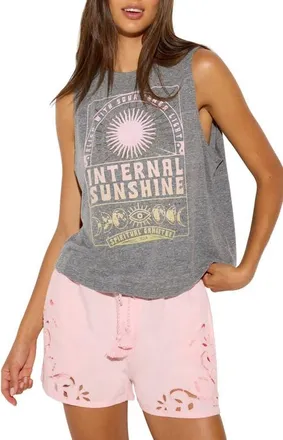 Spiritual Gangster Inner Light Vibe Tank in Heather Grey at Nordstrom, Size X-Small