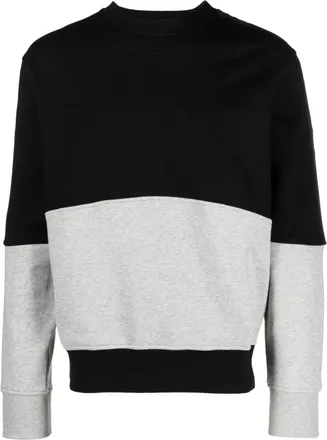 Versace Jeans Couture logo-tape colour-block sweatshirt - men - Cotton - S - Black