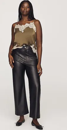Maeve Colette Faux-Leather Full-Length Pants