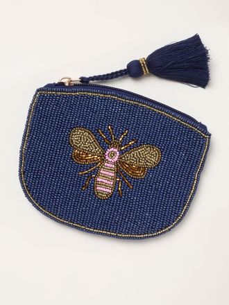 Fat Face FatFace Navy Bee Beaded Purse