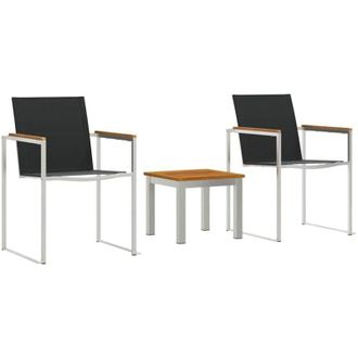 vidaXL Juego De Comedor Para Exteriores 3 Pcs Madera Maciza De Acacia Vidaxl