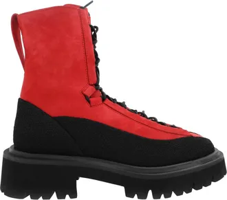 Ferragamo Atlante Hybrid Combat Boots, Size 7
