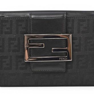 Fendi Black Canvas Wallet (Bi-Fold) (Pre-Owned)