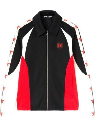 Palm Angels panelled logo-print jacket - men - Polyester/Polyamide - S - Black