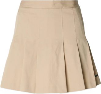 Lacoste Beige Short Pleated Cotton Skirt