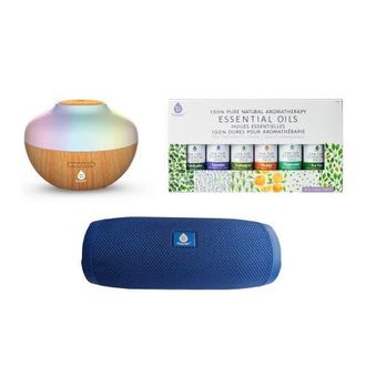 Pursonic Ultrasonic Diffuser, 360&deg; Speaker, & Essential Oils Set in Multicolor at Nordstrom