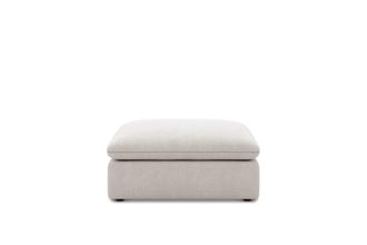 Castlery Customized Ivory Large Ottoman | Dawson by Castlery
