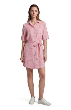Lords of Harlech Inter Twine Womens Wrap Shirt Dress in Inter Twine Coral at Nordstrom, Size Xx-Large