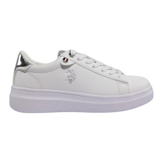 U.S.Polo Association U.S. Polo Assn., Sneakers, female, White, Size: 9 US White Silver 01