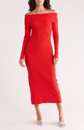 Desigual Long Sleeve Knit Dress in Orange Red at Nordstrom Rack, Size X-Small