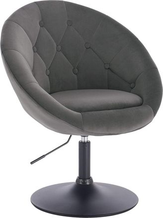 Woltu Woltu 1x Taburete De Bar Acero Cromado Terciopelo Taburete Bajo Silla De Bar Taburete Conferencia Taburete Peluquer&iacute;a Taburete Oficina Gris Oscuro