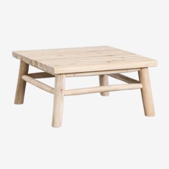 Sklum Mesa De Centro Para Jard&iacute;n Cuadrada 80x80 Cm En Madera De Teca Narel Sklum
