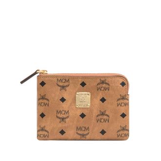 MCM Portafogli E Portacarte Marrone, Nero-Donna