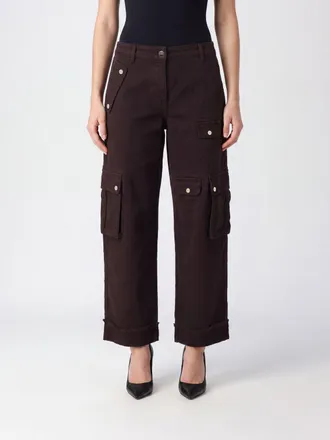 Liu Jo Wide-Leg Cargo Trousers in Stretch Cotton