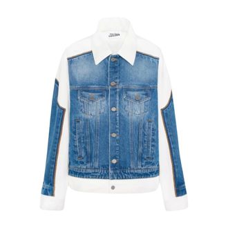 Jean Paul Gaultier Contrast Panel Denim Jacket - unisex - Jean Paul Gaultier - Denim Jackets - Blue - S - Jackets