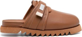 Suicoke x Marsell Zavo leather mules - men - Rubber/Calf Leather/Calf Leather - 9 - Brown