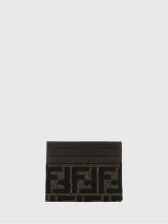 Fendi Portacarte in tessuto jacquard FF con dettagli in pelle di vitello