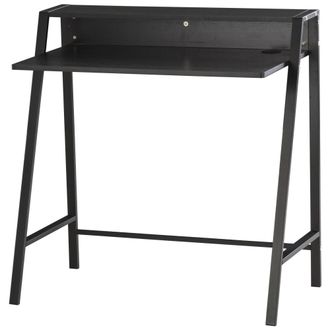 Carter's HOMCOM Two-Tier Metal Frame Writing Desk - Black - CARTER | TJ Hughes
