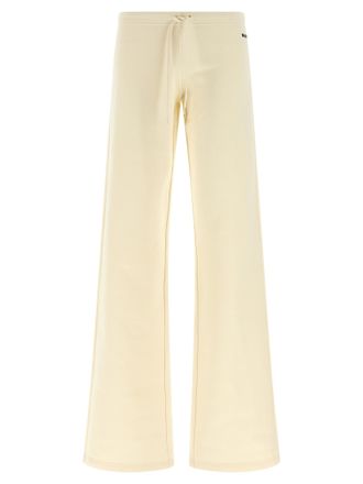 Balenciaga White Cotton Flared Womens Pants