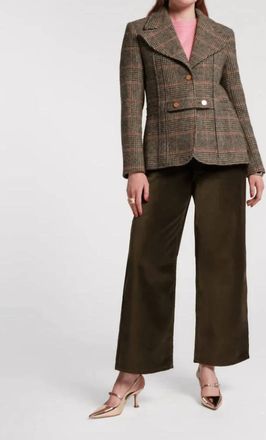 Frances Valentine Ace Velvet Pants In Olive