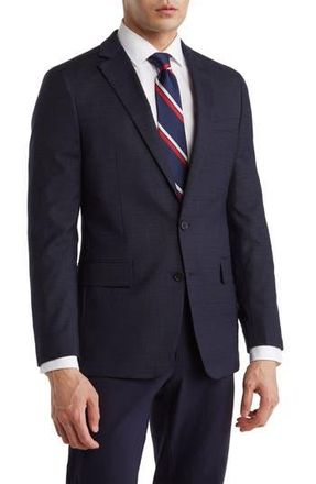 Original Penguin Navy Textured Wool Blend Suit Jacket at Nordstrom Rack, Size 44 Regular