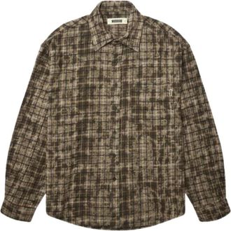 Woodbird WBJong Wash Check Shirt - Heren - Casual Overhemden - Bruin - XS - Katoen - Overhemden
