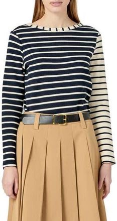 English Factory Multi Stripe Long Sleeve T-Shirt in Navy Multi at Nordstrom Rack, Size Small