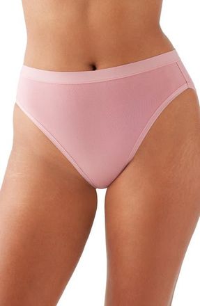 Wacoal Understated Cotton Blend High Leg Briefs in Rose Elegance at Nordstrom, Size Large
