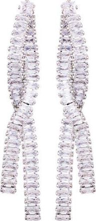 Vince Camuto Crystal Drop Earrings in Silver Tone at Nordstrom Rack