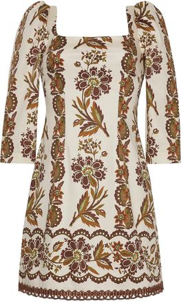 Cara Cara Womens Belinda Mini Dress, Olive Renaissance