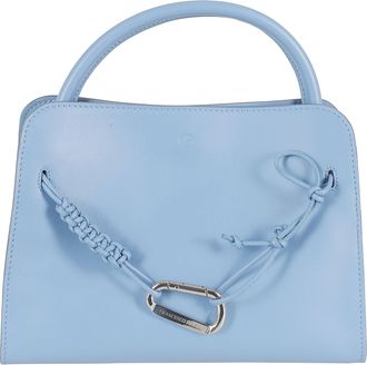 Francesco Biasia Light Blue Iconic Hot Minute Snap-Hook Leather Shoulder Bag