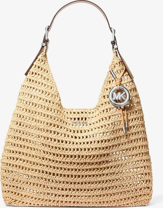 Michael Kors Nolita Large Crocheted Hobo Shoulder Bag