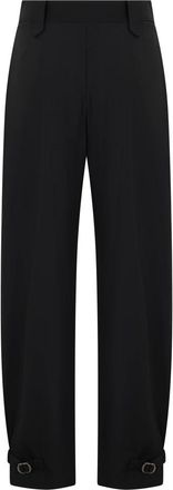 Moorer Karly Wijde Broek - Dames - Wijde Broeken - Zwart - XS - Wol - Broeken