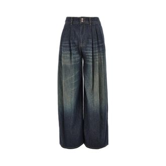 Emporio Armani Lightweight denim wide leg J8K pants Woman 28