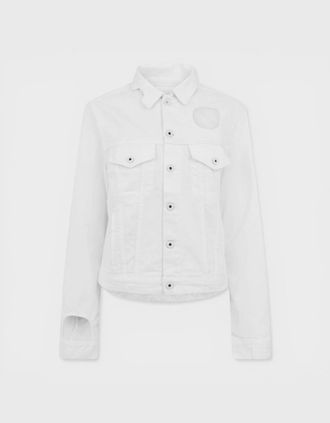Off-white Womens Meteor Hole Jacket White - Size: 10/8