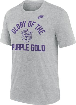 Nike LSU Legacy Mantra Nike Mens College T-Shirt in Grey | NJFD06GLOV-1MJ