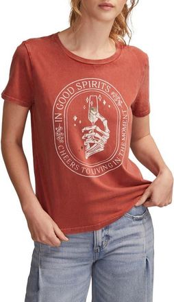 Lucky Brand In Good Spirits Graphic T-Shirt in Red Ochre at Nordstrom, Size X-Small